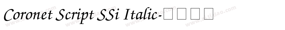Coronet Script SSi Italic字体转换